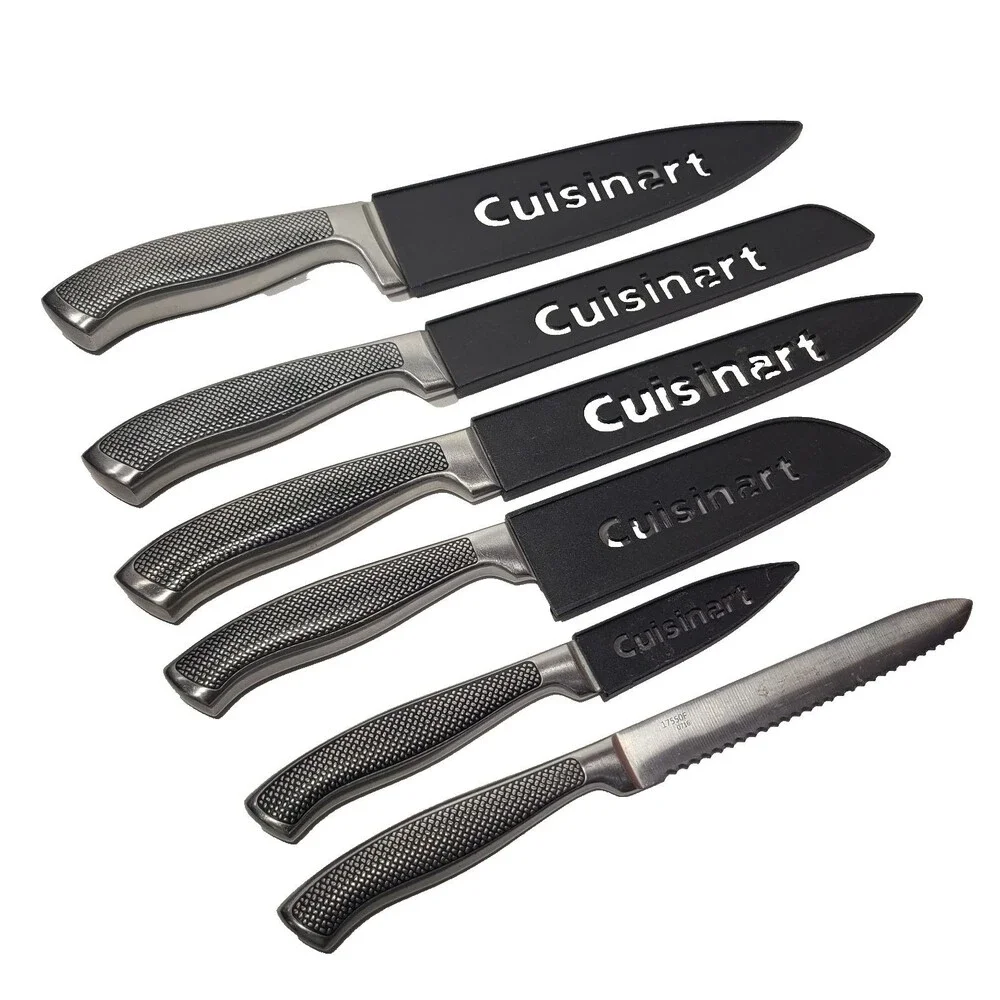 Cuisinart 6 Piece Stainless Steel Knife Set with Sheaths Model 17550F